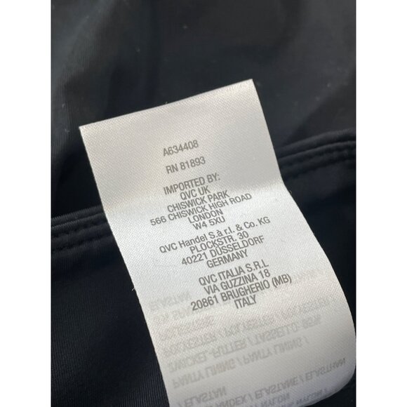 Denim and Co Beach Handkerchief Hem Tankini with Bike Short Size 14 Black Swim - Picture 8 of 10